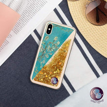 Load image into Gallery viewer, Almond Blossoms Liquid Glitter iPhone Case (US/EU) - Phone Accessories - Sabai Beauty
