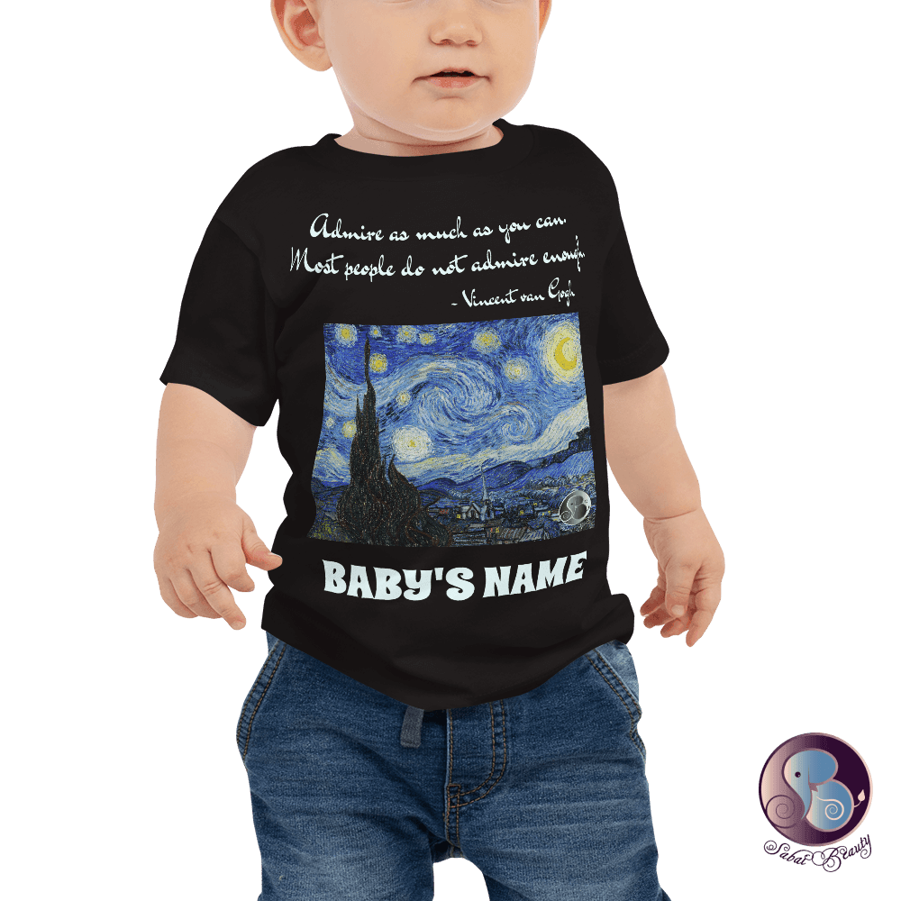 Starry Night CUSTOM 6-24mo Baby T-Shirt (US/EU) - Mini-Me (Baby to Toddler) - Sabai Beauty