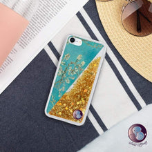 Load image into Gallery viewer, Almond Blossoms Liquid Glitter iPhone Case (US/EU) - Phone Accessories - Sabai Beauty

