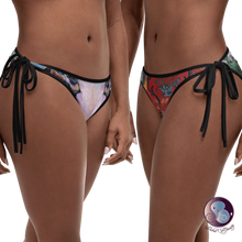 Load image into Gallery viewer, Harmony in Red VS Woman with Hat REVERSIBLE Bikini Bottom (US/EU) - Swimsuits - Sabai Beauty
