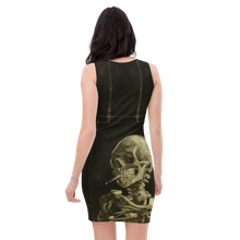 Load image into Gallery viewer, Head of a Skeleton with a Burning Cigarette Bodycon Dress (US/EU) - Dark Souls Collection - Dresses - Sabai Beauty
