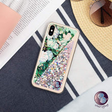Load image into Gallery viewer, Roses Liquid Glitter iPhone Case (US/EU) - Phone Accessories - Sabai Beauty
