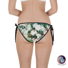 Load image into Gallery viewer, Roses VS Almond Blossoms REVERSIBLE Bikini Bottom (US/EU) - Swimsuits - Sabai Beauty
