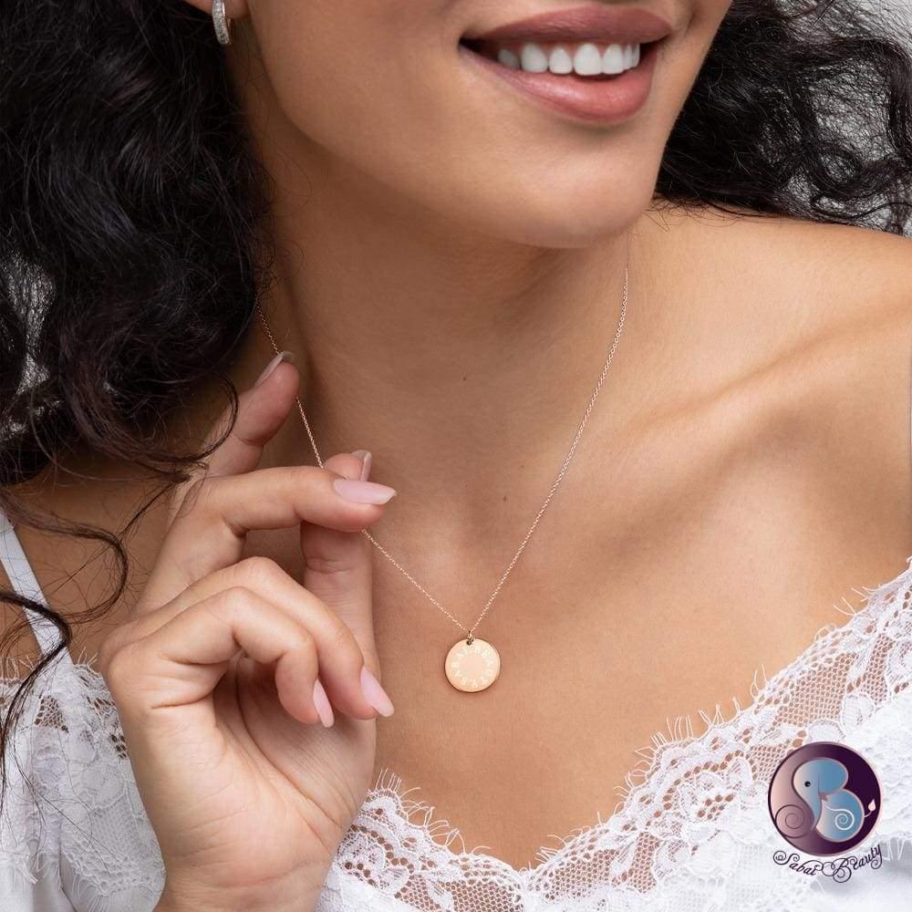 Sabai Beauty Silver Disc Necklace - Essentials (US/EU) - Jewelry - Sabai Beauty