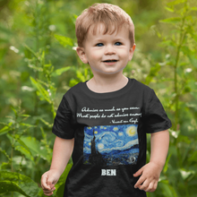 Load image into Gallery viewer, Starry Night CUSTOM 2-5yo Toddler T-Shirt (US/EU) - Mini-Me (Baby to Toddler) - Sabai Beauty
