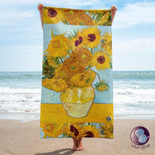 Load image into Gallery viewer, Sunflowers Towel (US) - Towels - Sabai Beauty
