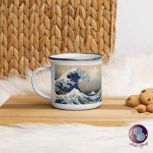 Load image into Gallery viewer, The Great Wave Enamel Mug (US/EU) - Mugs - Sabai Beauty
