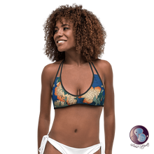 Load image into Gallery viewer, The Great Wave VS Canary &amp; Peony REVERSIBLE Bikini Top (US/EU) - Swimsuits - Sabai Beauty
