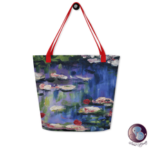Load image into Gallery viewer, Water Lilies Beach Bag (US/EU) - Bags - Sabai Beauty
