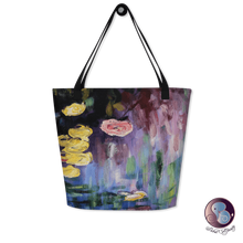 Load image into Gallery viewer, Water Lilies Beach Bag (US/EU) - Bags - Sabai Beauty
