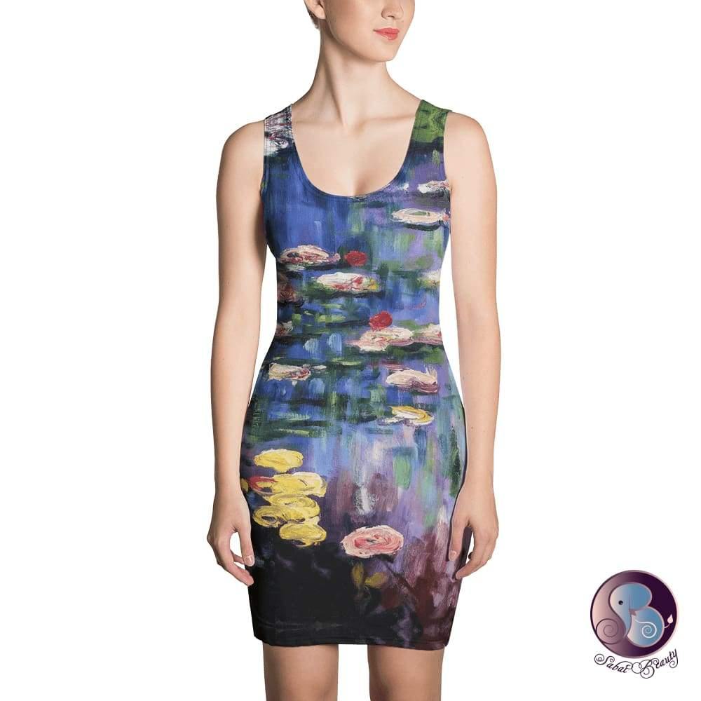 Water Lilies Bodycon Dress (US/EU) - Dresses - Sabai Beauty
